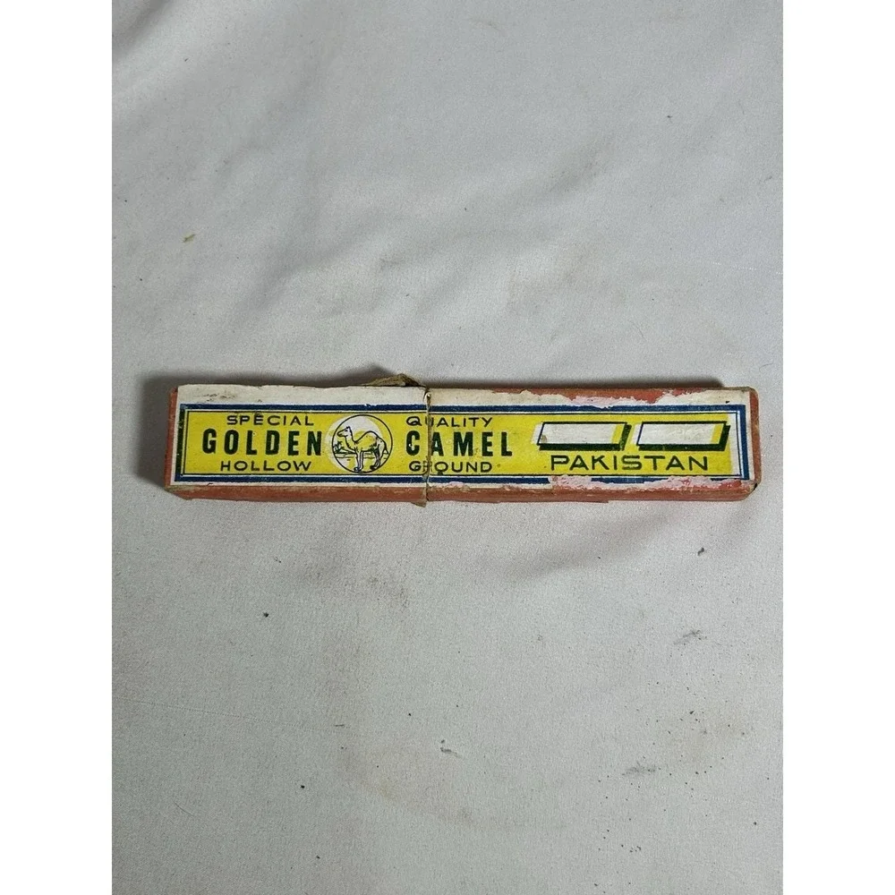 Vintage Golden Camel Straight Razor Made in Pakistan Original Box Barber Collect